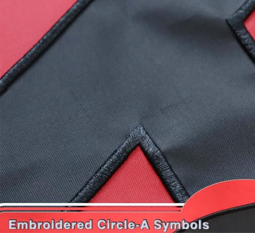 Premium Anarchist symbolism Flag 3x5 Ft Large,Embroidered Circle-A Symbols|Quadruple Stitched Fly Ends|Anarchism Punk Movement Official Anarchy Flags House Decoration Banner