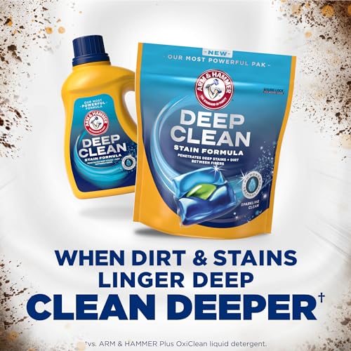 ARM & HAMMER Deep Clean Stain Formula, Laundry Detergent Power Paks, 44 ct.