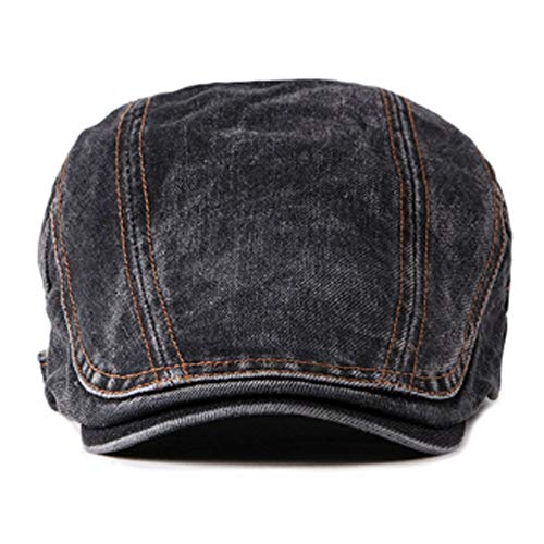 Men's Denim Newsboy Flat Cap Gatsby Ivy Cabbie Hat Driving Cap