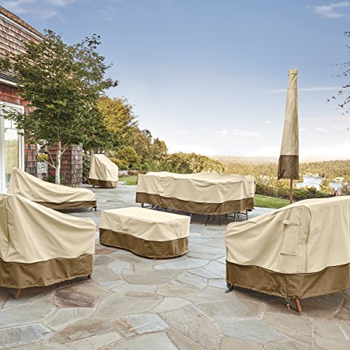 Classic Accessories Veranda Water-Resistant 32 Inch Round Stand-Up Patio Heater With Table Cover, Outdoor Table Cover
