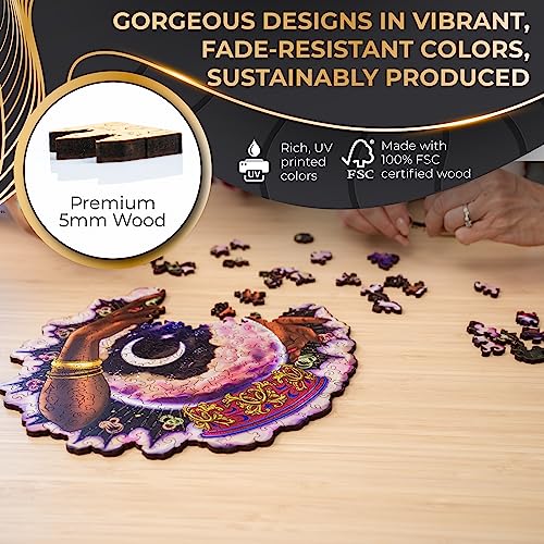 ZenChalet - Yoga Pose Jigsaw Puzzles for Adults 200 Piece - Unique Wooden Puzzles for Adults, Great Brain Teaser - Extraordinary Gift for Friends and Family - Perfect for Relaxation and Focus