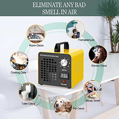 DKMHA Ozone Generator 12,000 mg/h Ozone Machine Odor Removal Air Purifier Deodorizer Suitable Ozone Odor Eliminator for Room,Hotels and Farms