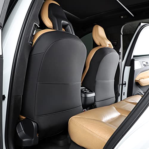 TAIKOO Seat Back Protectors Compatible with Volvo XC90 XC60 S90 S60 V90 V60,Back Seat Cover for Kids Reduce Damage to Seats Caused by Footwear Black Set of 2
