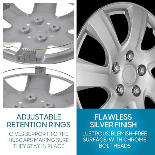 BDK Hubcaps Wheel Covers For (2006-2014) Toyota Camry 16 Inch Hubcaps Set Of 4, Snap-on Direct OEM Replacement For Toyota Camry Hubcaps 16 Inch Wheel Covers Impact-Resistant High Durability