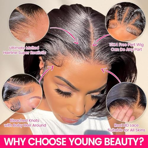 usmoother 99j Burgundy Hd Lace Front Human Hair 13x6 Lace Front Wigs Human Hair 200 Density Human Hair Wigs Red Colored Pre Plucked Pre Cut 32 inch Straight Lace Front Wigs Human Baby Hair For Women