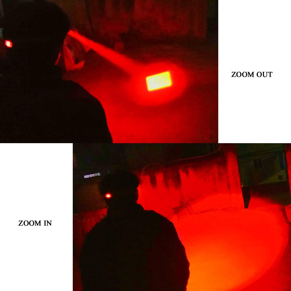 Red Light Flashlight and Red Light Headlamp Bundle
