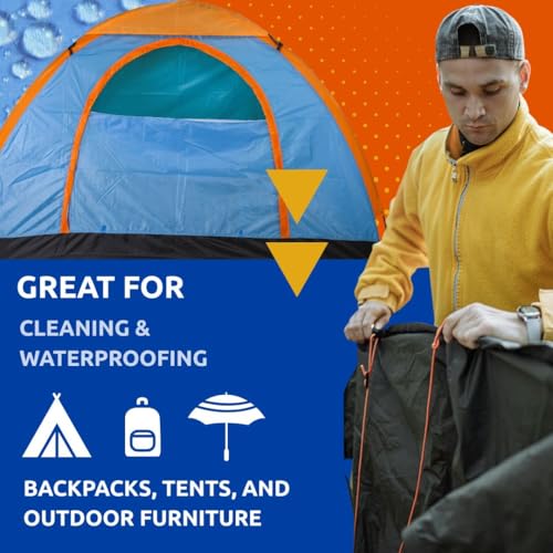 Nikwax Tent & Gear, Tent & Gear Duo-Pack, 500ml, SolarWash & SolarProof, Cleaning & Waterproofing Spray, Cleaner, Restores DWR Water Repellency on Outdoor Fabric, Rain Fly, Backpacks