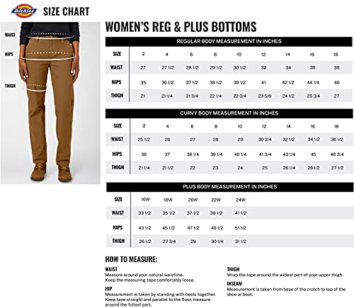 Dickies Women's Skinny Twill Pants, Rinsed Black
