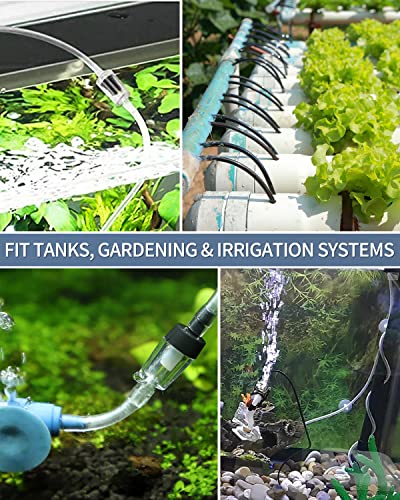 Pawfly Aquarium Check Valves for Common Air Pumps Black Plastic 1-Way Non-Return Valves Pump Protectors for Standard 3/16 Inch Airline Tubing Fish Tank Accessories for Aeration Setup, 6 Pack