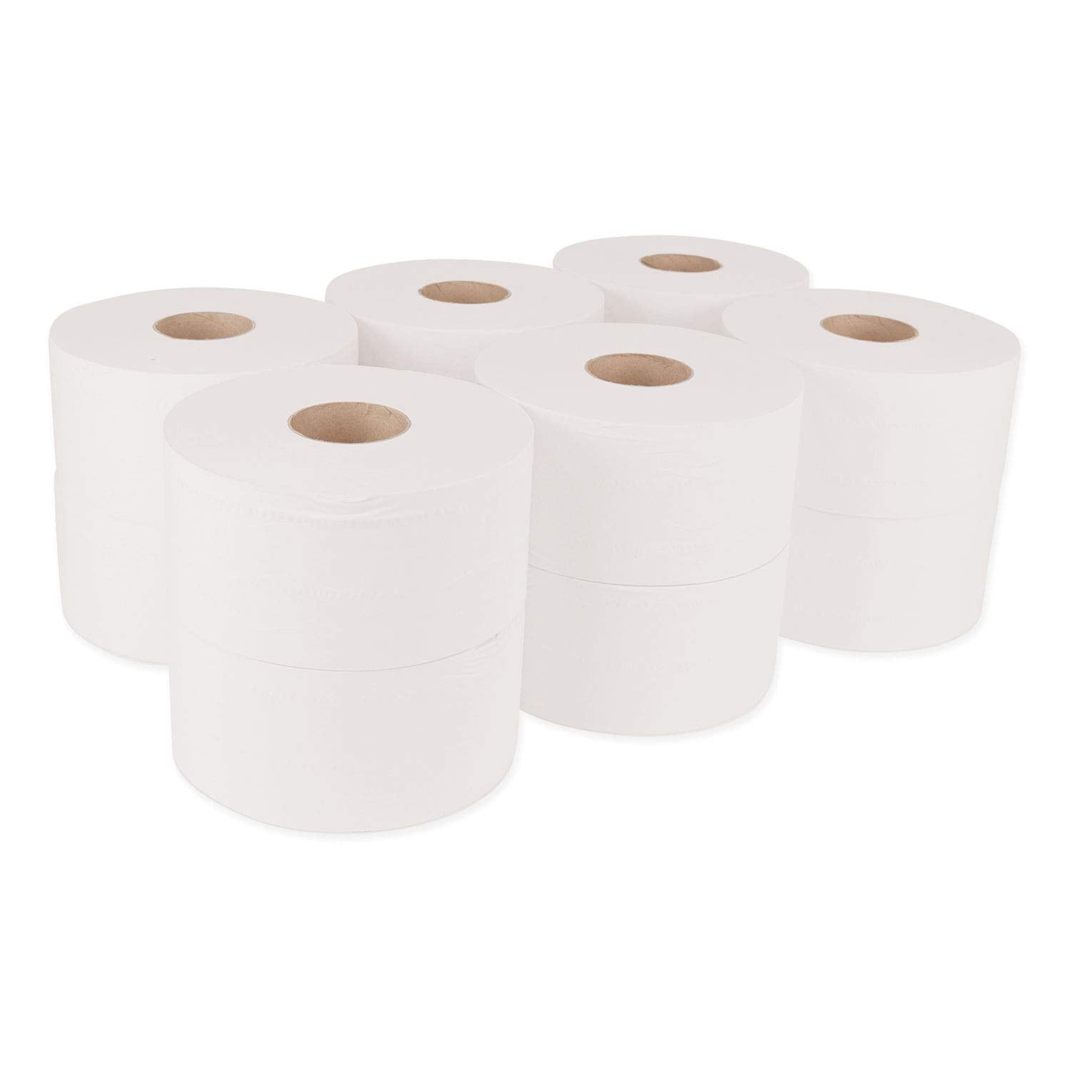 Tork 12024402 Mini-Jumbo Roll Bath Tissue, Septic Safe, White, 2-Ply, White, Rolls/CT
