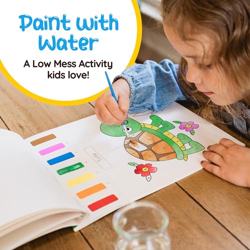 Paint with Water Coloring Books for Toddlers: 3 Books, Mess Free Kids Watercolor Painting Activity Kit - Arts and Crafts for Kids Ages 2 3 4 5 6 Years Old