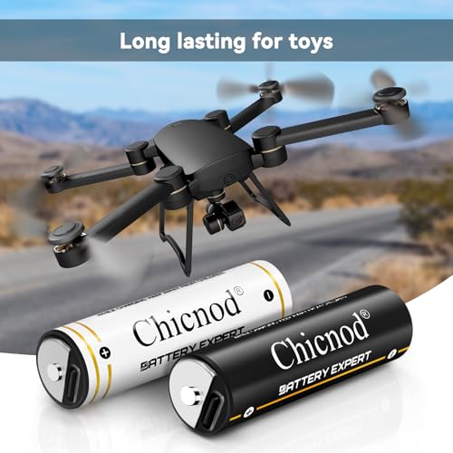 CHICNOD 2 Pack AA Rechargeable Batteries-AA Lithium Battery,1.5V Constant AA Lithium ion Double A Batteries 3300mWh High Capacity Long Lasting 1.5H Quick Charge USB Charging Cord