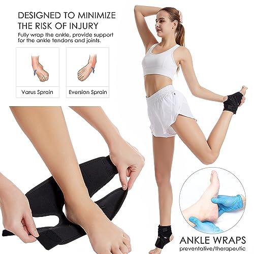 HiRui Ankle Wraps Ankle Brace Compression Ankle Support for Men Women, Ankle Stabilizer for Running Basketball Soccer Fitness Sprains Arthritis Recovery-Breathable, Adjustable (S, 1 Pack)
