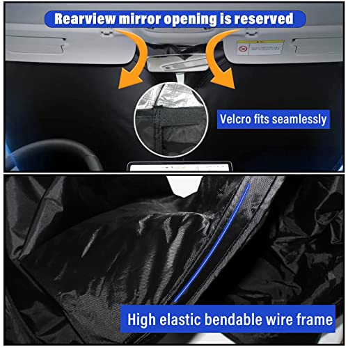 Sze Windshield Sunshade for Audi Q5 2018-2023 2024 Retractable Front Window Sun Shade Foldable UV Reflector Sun Visor Insulation Sun Protection