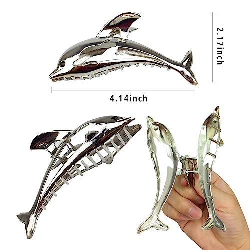 Large Realistic Black Metal Spider Claw Hair Clips - Strong Hold Nonslip Halloween Hair Accessories for Thick and Thin Hair