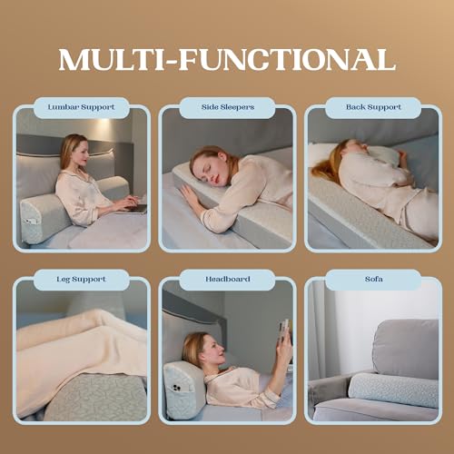 FeelAtHome Bed Gap Filler | Bed Wedge Pillow for Headboard to Close The Gap (0-8") Between Headboard and Mattress - Headboard Pillow Wedge for Twin Bed (39"x10"x5")