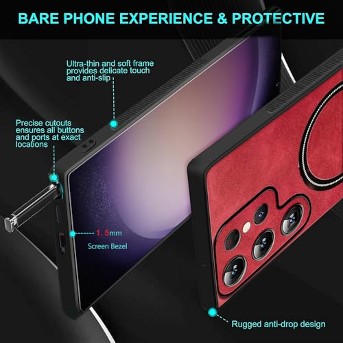 XLHLKP Case for Samsung Galaxy S24 Ultra, Designed for Samsung S24 Ultra Cases with Camera & Phone Protection,Samsung S24 Ultra Phone Cover (Black)