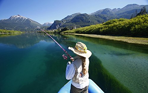 Ladies Telescopic Fishing Rod and Reel Combos,Spinning Fishing Pole Pink Designed for Ladies Fishing Girls Fishing Pole by PLUSINNO