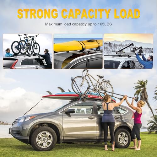 OCPTY Roof Rack Cross Bars Fit for Audi Q7 2016 2017 2018 2019 2020 2021 Luggage Racks Rooftop Cargo Carrier Bag Luggage Kayak Canoe Bike Snowboard Skiboard(Fits Side Rails Models ONLY)