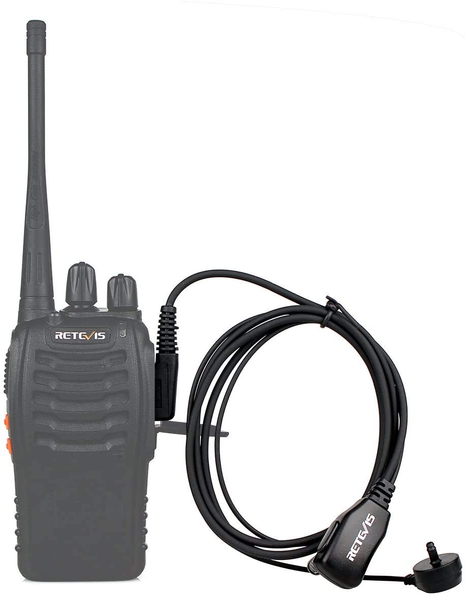 Case of 10, Retevis Walkie Talkies Earpiece with Mic 2 Pin Acoustic Tube Headset Compatible with Baofeng UV-5R Retevis H-777 RT21 RT22 Arcshell AR-5 Two Way Radio