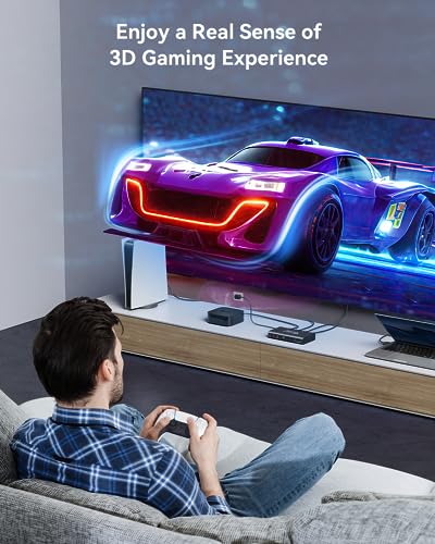 HDMI Switch 3 in 1 Out 4K@60Hz, GANA HDMI Splitter Switcher with Remote, Aluminum HDMI 2.0 Switch Box Hub for 3D, HDCP2.2, HDR, Compatible with Xbox, PS5/4/3,Fire Stick,Roku,Blu-Ray Player, Black