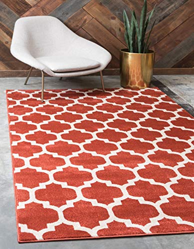 Unique Loom Trellis Collection Area Rug - Philadelphia (8' x 10' Rectangle Brown/Beige)