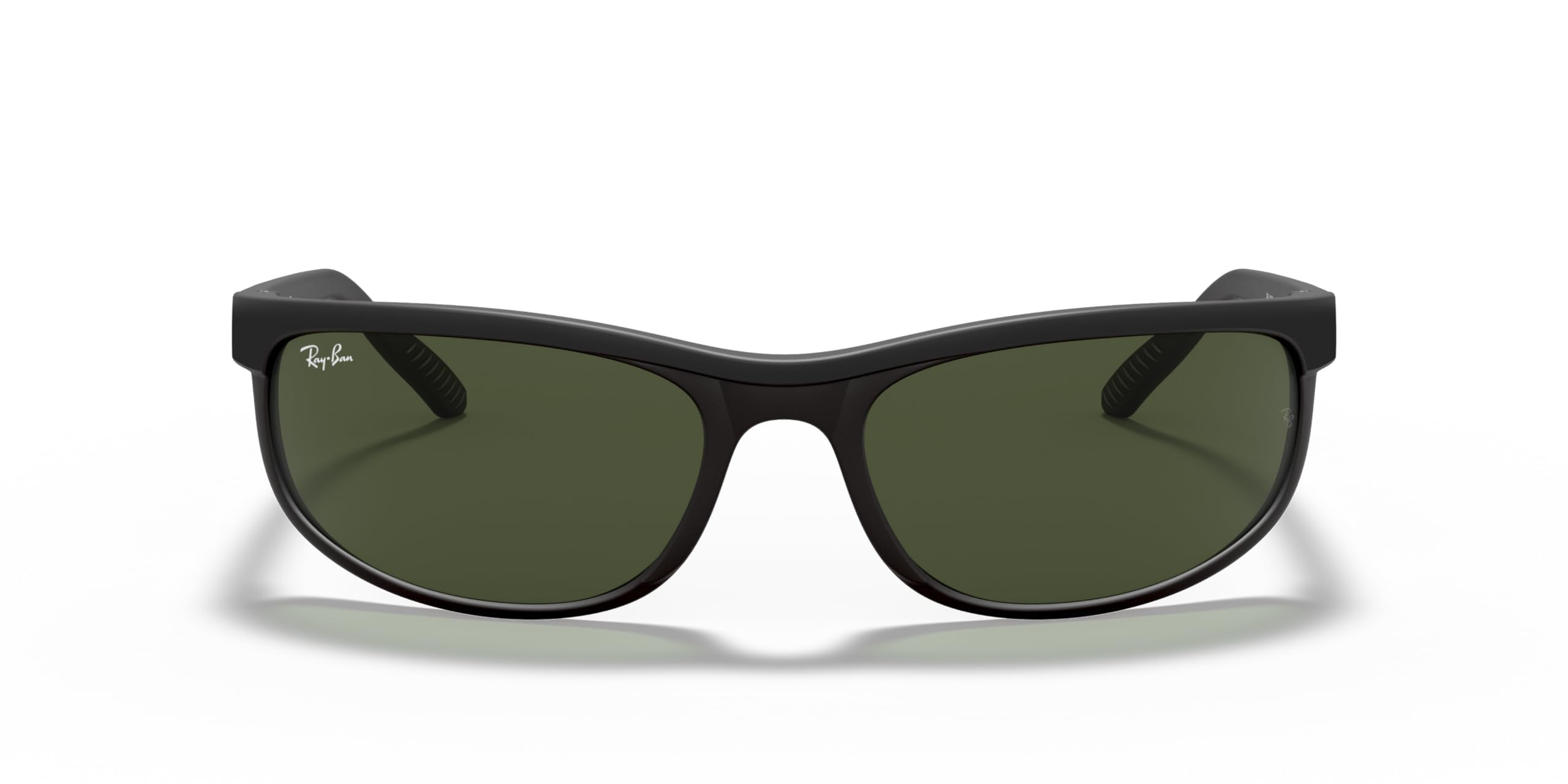 Ray-Ban Men's RB2027 Predator 2 Rectangular Sunglasses, Black/Matte Black/G-15 Green, 62 mm