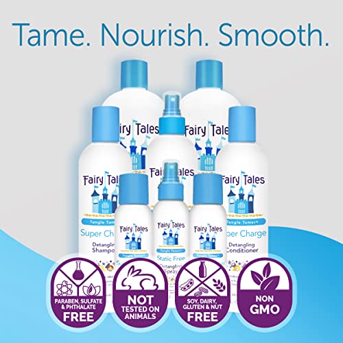 Fairy Tales Tangle Tamer Super Charge - Detangling Conditioner for Kids - Paraben Free, Sulfate Free, Gluten Free, Nut Free- 32 oz (2 Pack)