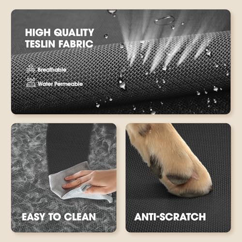 Czpalo Elevated Dog Bed, Raised Outdoor Dog Bed for Medium Sized Dog, Portable Cooling Pet Cot with Breathable & Washable Mesh, Indoor & Outdoor Pet Hammock with Skid-Resistant Feet.