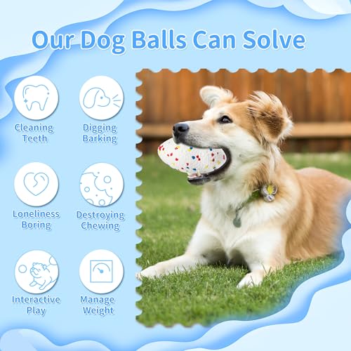 CyperGlory Indestructible Dog Football Ball Toy for Aggressive Chewers: Interactive Pet Toys, Herding and Jolly Ball for Dogs, Durable, Bouncy, and Water Toy Fetch Balls,Elliptical (Orange)