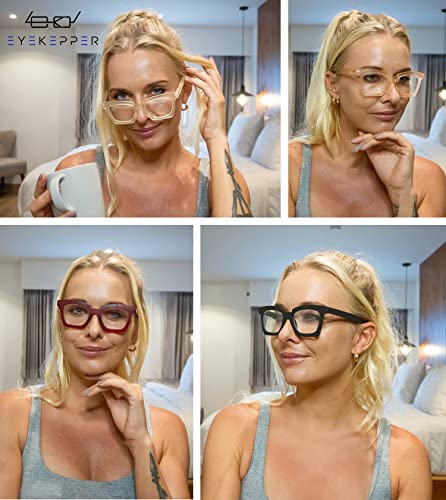 Eyekepper Reading Glasses Women Stylish Eyeglasses Readers - Champagne+4.00