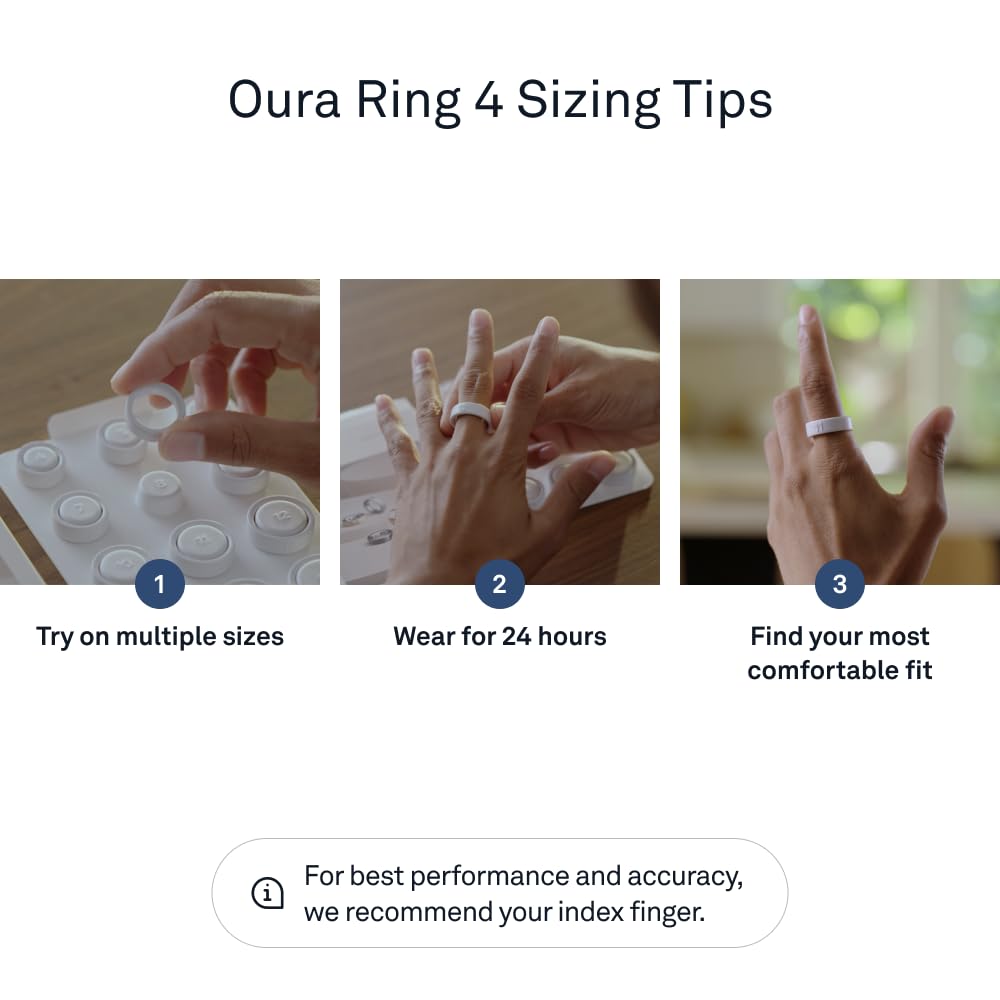 Oura Ring 4 - Silver - Size 7 - Sleep, Activity, Women’s Health, AI Advisor, Up to 8 Days of Battery Life, Size Before You Buy, Android & iOS Compatible