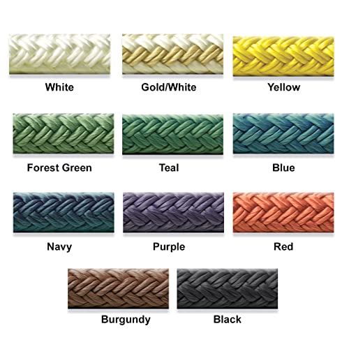 Seachoice Double-Braid Nylon Fender Line, 1/4 In. X 6 Ft., Black