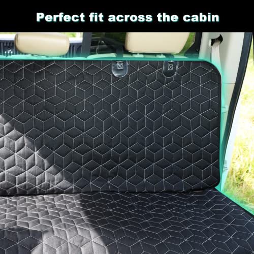 Meginc Dog Car Seat Covers for Back Seat, Waterproof Pet Bench Seat Cover for Trucks Ford F-Series/Chevrolet Silverado/Ram/GMC Sierra 600D Heavy Duty Scratch Proof Nonslip Truck Seat Covers for Dogs