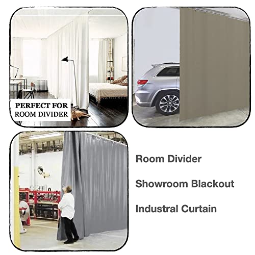 Two Layers Backdrop Made with One Piece Chiffon Tulle & Polyester for Professional Extra Wide Blackout Curtains (Black, 20 x 8 ft)