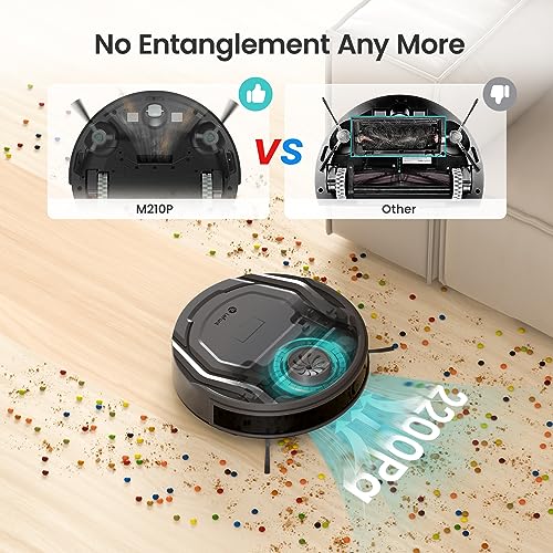 Lefant Robot Vacuum Cleaner Slim Quiet,2200Pa Powerful Suction,120 Mins Runtime,6 Cleaning Modes,Wi-Fi/App/Alexa,Self-Charging Pet Hair Robotic Vacuum Ideal for Hard Floor,Low-Pile Carpet,M210 Pro