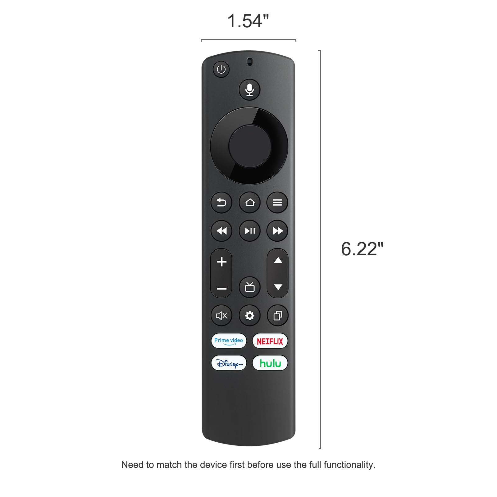 IDGPUW Replacement Voice Remote for Insignia, Toshiba, Pioneer Smart TV, Compatible with Fire Smart TV