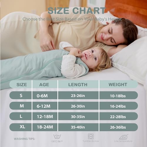 Mosebears Unisex Baby Sleep Sack 1.0 TOG, Supersoft Rayon Made from Bamboo Wearable Blanket with 2-Way Zipper (Blush,0-6 Months)