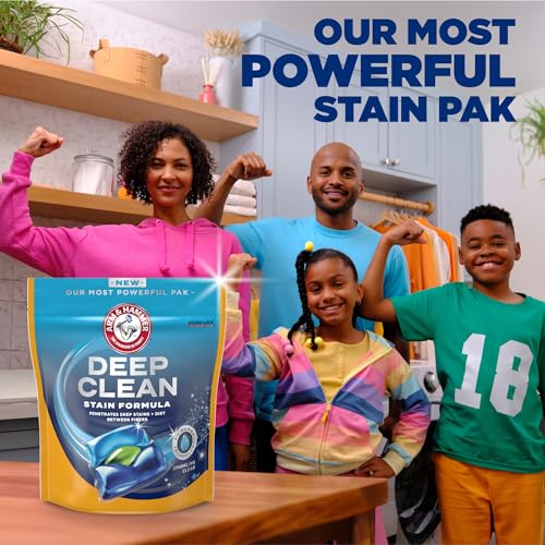 ARM & HAMMER Deep Clean Stain Formula, Laundry Detergent Power Paks, 44 ct.