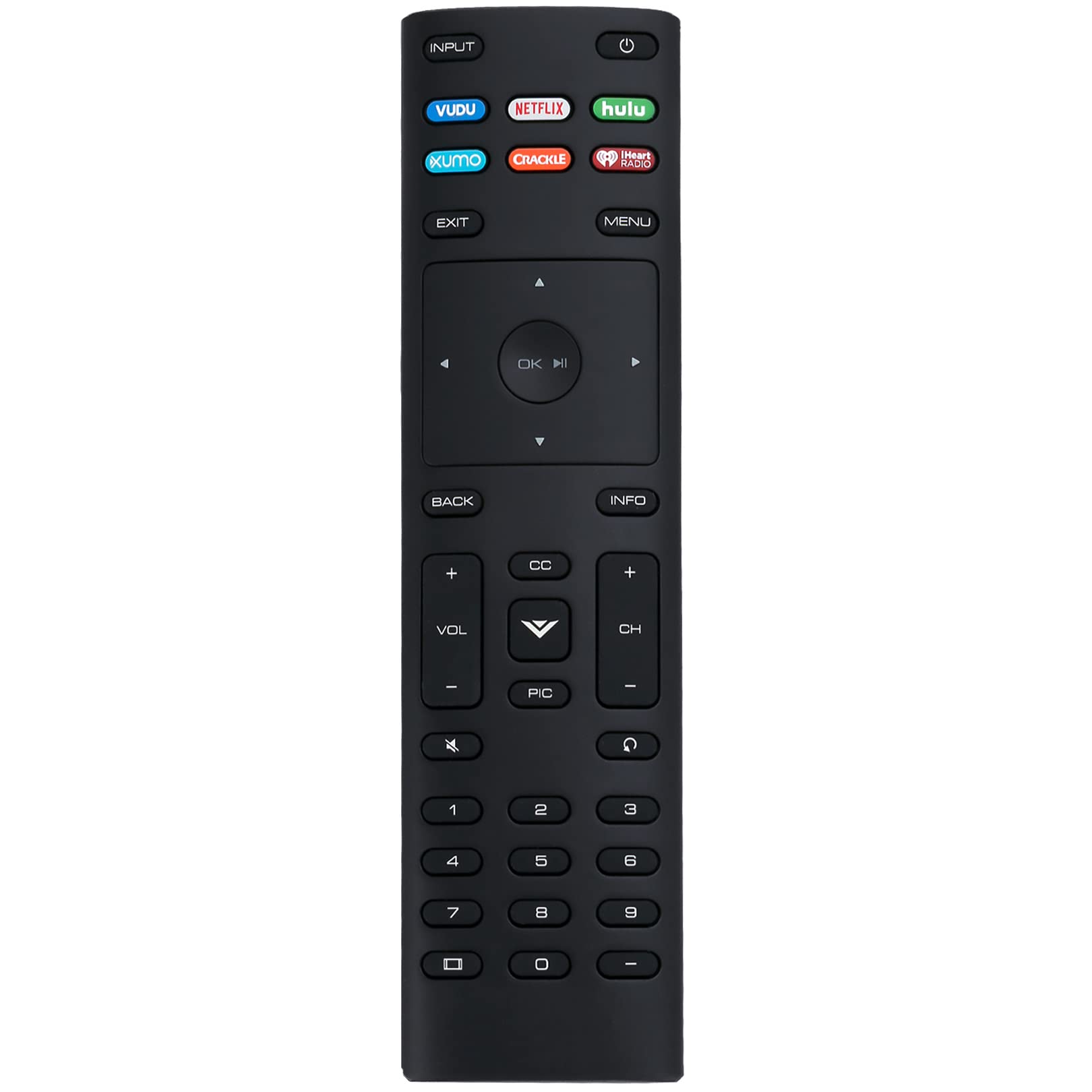 XRT136 Remote Control Replace fit for VIZIO TV D24F-F1 D32FF1 D43F-F1 E55U-D0 E55UD2 E55-D0 E55E1 M65-D0 M65E0 P65-E1 P75C1 P75E1 M70-E3 M75E1 E43-E2 D50F-F1 E32-D1 E32H-D1 E40-D0 E43-D2 E43U-D2