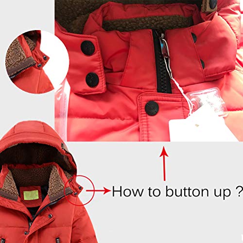 Mallimoda Big Boy's Hooded Bubble Jacket Heavyweight Solid Puffer Coat Style 1 Black Size 5-6 Years