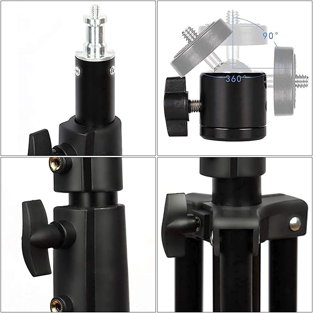 ITOTIN Heavy Duty Light Stand 9.5 Feet/2.8 Meters Adjustable Spring Cushioned Metal Photography Tripod Stand for Photo Studio Speedlight, Ring Light, Photographic Equipments Thickening Flash Stand