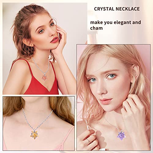 FORBY Natural Five-Star Shaped Crystal Necklace Silver Wire Wrapped Pentagram Pendant Gemstone Jewelry For Women Necklaces Trendy Crystal Necklace Healing Crystal Necklace Pendant