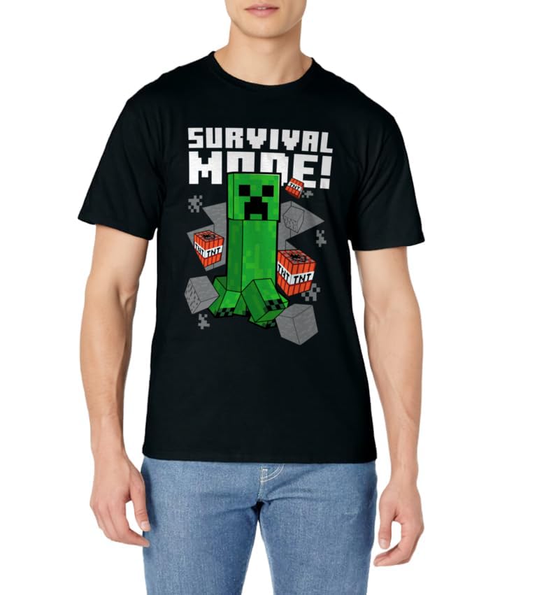 Minecraft Survival Mode Creeper Explosion T-Shirt