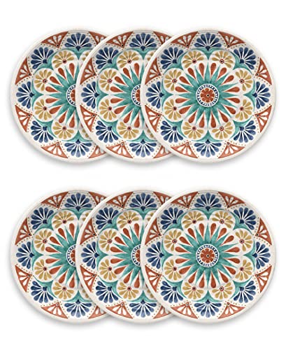 Abode Homewares Planta Desert Rio Dinner Plate, 10.5", Planta (Majority Plant Based with Melamine Binder), Indoor/Outdoor, Set of 6