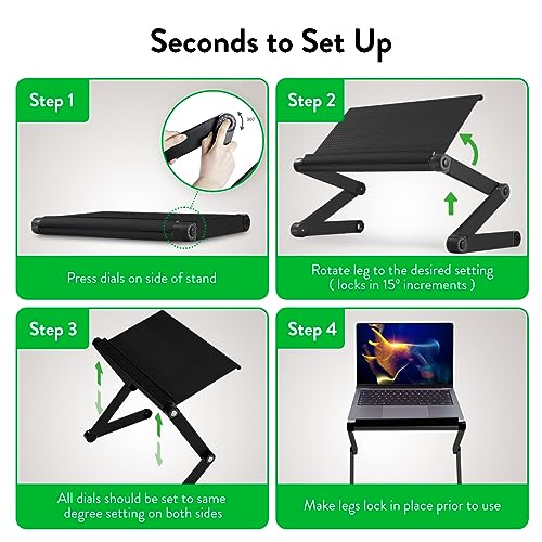 Adjustable Book Holder Stand & Laptop Stand, Portable Book Stand, Reading Book Stand Cookbook Stand, Metal Recipe Book Holders for Reading Hands Free