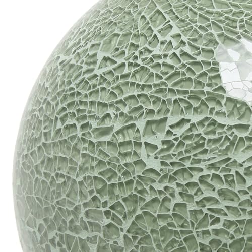 Simple Designs LT3302-SGE 8" Contemporary 1 Light Mosaic Stone Ball Table Lamp for Study, Living Room, Bedroom, Entryway, Sage Green