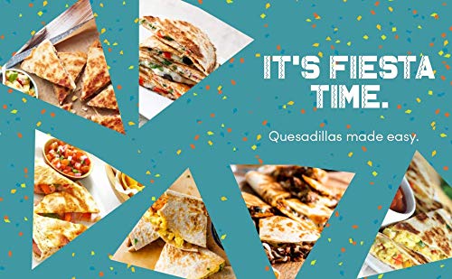 Elite Gourmet EQD-118 Electric Non-Stick 11" Quesadilla Maker, Easy-Slice 6-Wedge, Grilled Cheese Corn Flour Tortilla Snacks, Red