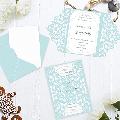 100 Sheets White Shimmer Cardstock 8.5 x 11 Certificate Paper, Goefun 80lb Pearlescent Paper for Invitations, Certificates, Crafts, DIY Cards