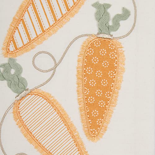DII Cottontail Cottage Spring Kitchen Collection, Dishtowel Set, 18x28, Carrots & Eggs, 2 Count